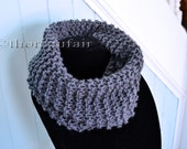 Knitted Cowl - Unisex - Charcoal Gray