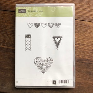 Stampin Up Rubber Stamp - Language of Love - RETIRED - Free Shipping