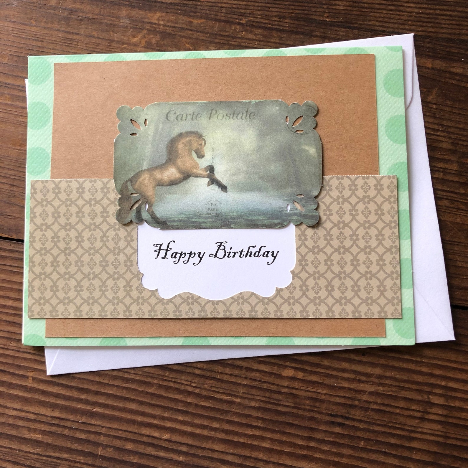 Birthday Greeting Card Blank Inside 4.25 x 5.5 Handmade Etsy