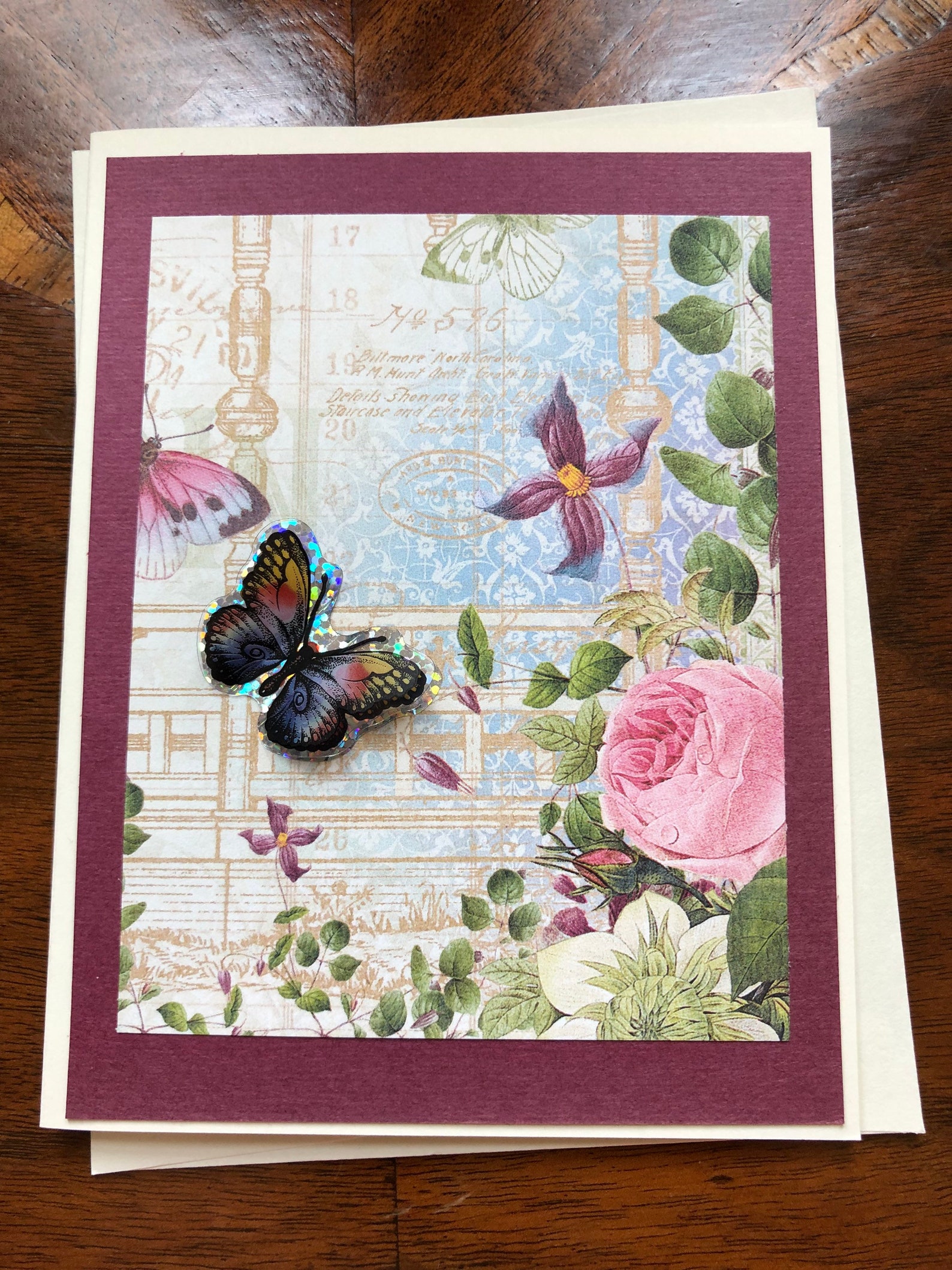 Blank Greeting Card Blank Inside 4.25 x 5.5 Handmade Etsy