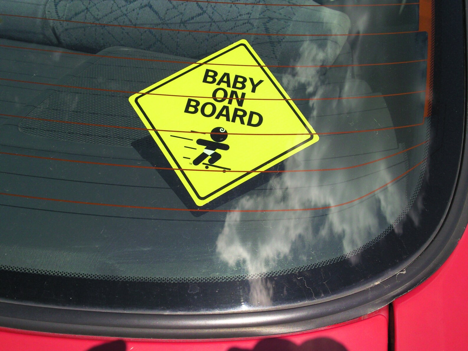 Baby on Board Skateboard Car Window Cling Etsy