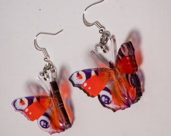 Peacock Butterfly Earrings