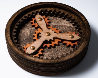 Steampunk Planetary Gear Coaster