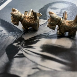 Groom/Groomsmen - Vintage SWANK Mini Scottie Dog Cuff-links