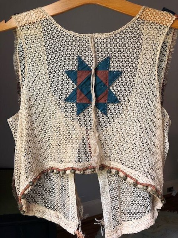 Bells and feathers! Handmade vest from the '60's/… - image 2