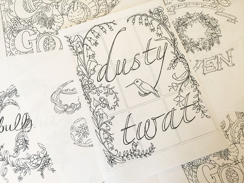 Download Pretty. Dirty. Words. Printable pages from my Adult ...
