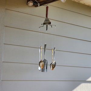 Wind chime made from flatware silverware handmade new great gift idea