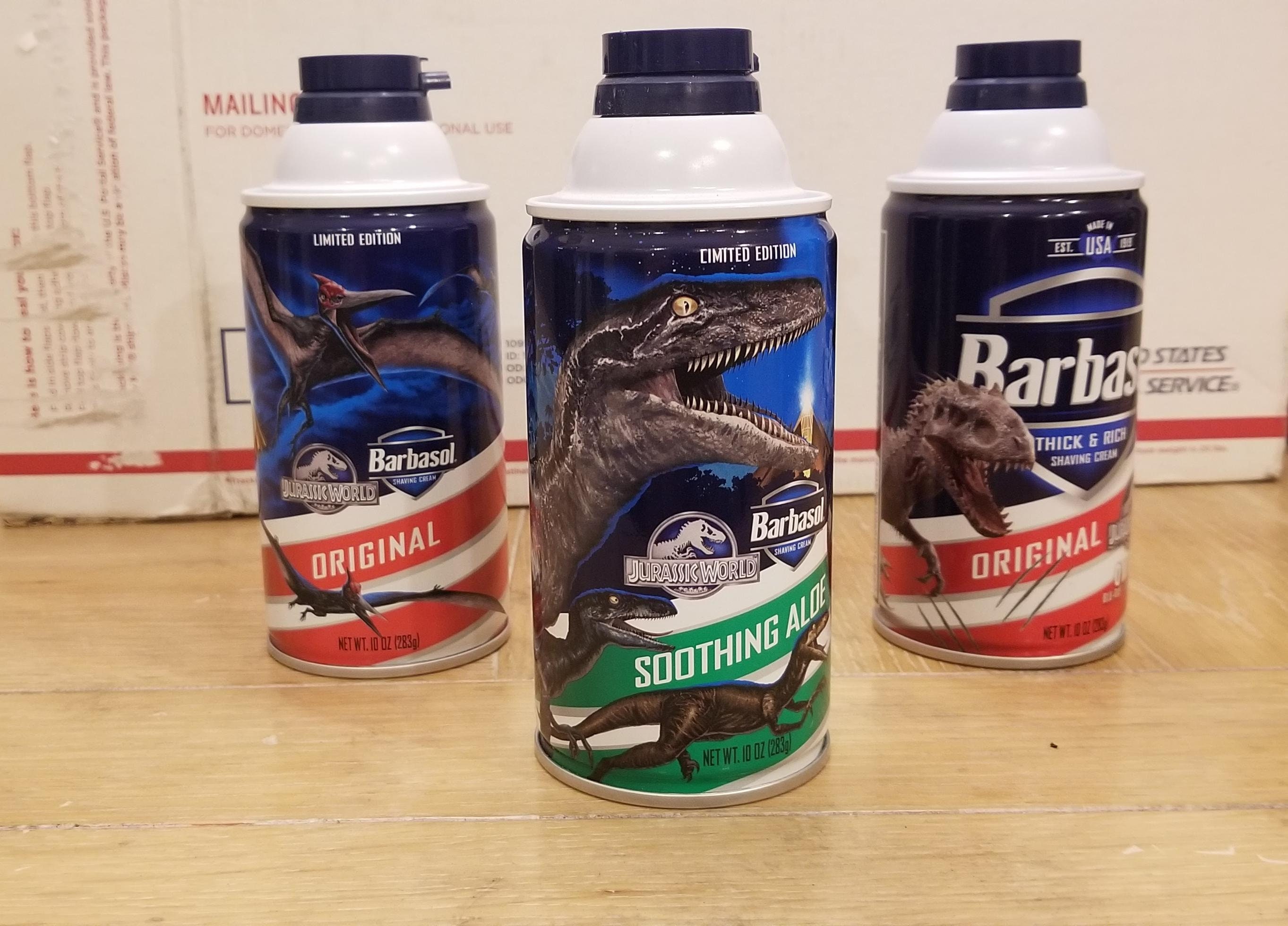 Limited Edition Barbasol Shave Cream Can Converted Into a Diversion Safe  AKA Stash Can Jurassic World Park Dinosaur Rare Find Unique Gift 
