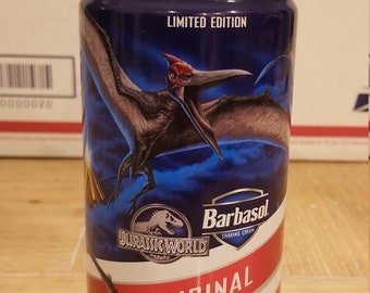 Limited Edition Barbasol Shave Cream Can Converted Into a Diversion Safe  AKA Stash Can Jurassic World Park Dinosaur Rare Find Unique Gift