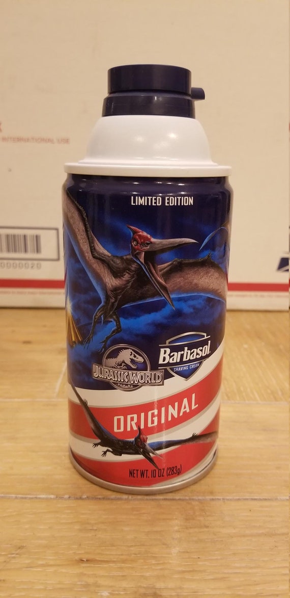 Limited Edition Barbasol shave cream can converted into a diversion safe  AKA Stash Can Jurassic World Park dinosaur rare find unique gift - .de