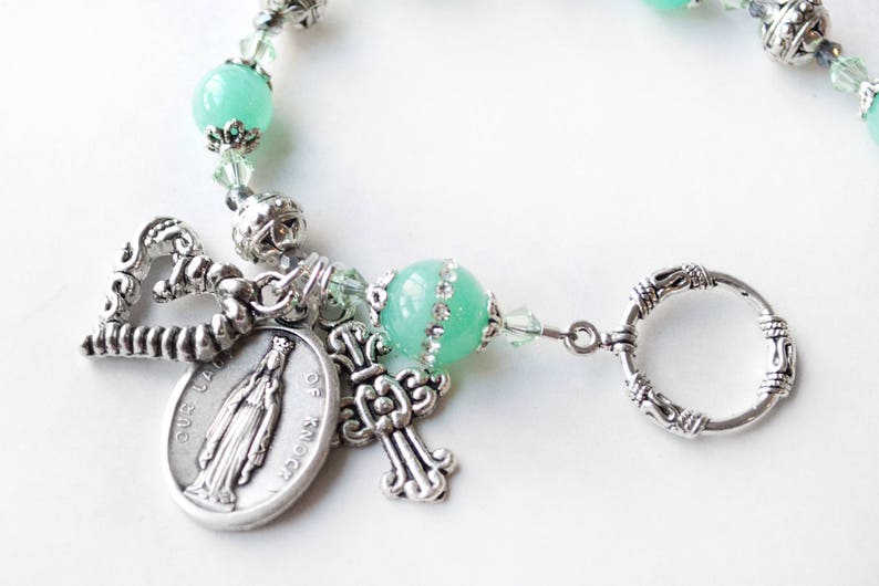 Our Lady of Knock Rosary Bracelet Irish Catholic Jewelry Etsy