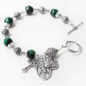 Our Lady Untier of Knots Rosary Bracelet with Novena, Catholic Jewelry, Marian Devotion for Struggling Marriages and Life's Difficulties