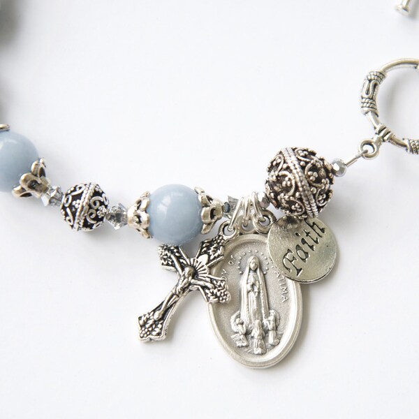 Our Lady of Fatima Rosary Bracelet, Fatima Jewelry, Confirmation Gifts, Our Lady Catholic Rosaries, Fatima Gifts for Women, Faith Jewelry