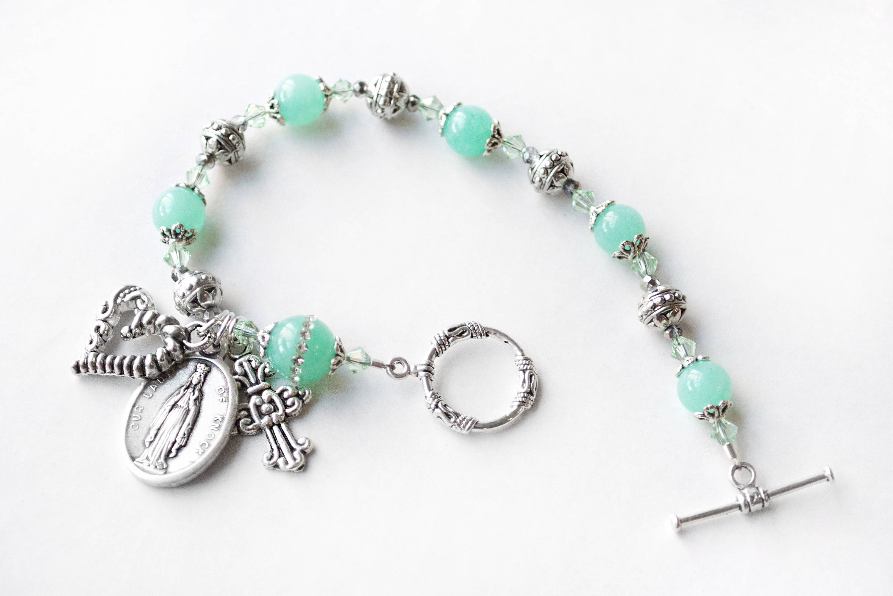 Our Lady of Knock Rosary Bracelet Irish Catholic Jewelry Etsy