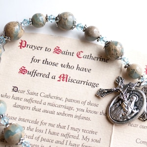 Saint Catherine of Sweden Rosary Bracelet, Patron of Those Who Have Suffered a Miscarriage, Catholic Jewelry, Gifts of Hope, Healing Gifts