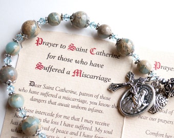 Saint Catherine of Sweden Rosary Bracelet, Patron of Those Who Have Suffered a Miscarriage, Catholic Jewelry, Gifts of Hope, Healing Gifts