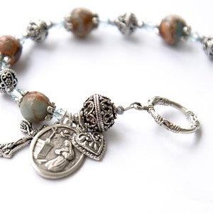 Saint Rita Rosary Bracelet, Patron Saint of Difficult Marriages, Abused Women, Impossible Causes, Healing Saints Rosaries, Confirmation Gift