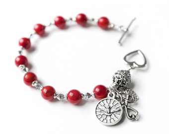 Holy Spirit Confirmation Rosary Bracelet, Catholic Sacramental Gifts, Confirmation Bracelet for Teens, RCIA Gifts for Easter Vigil