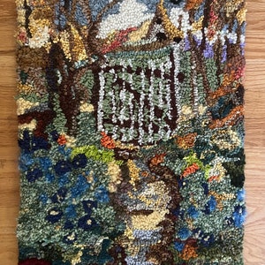 Hand Hooked Rug Wall Hanging