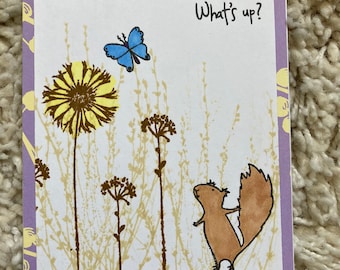 What’s up / Hello Squirrel card