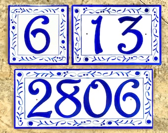 Large 5" house  numbers, Choose from 3 sizes, Personalized address plaque, ceramic house number