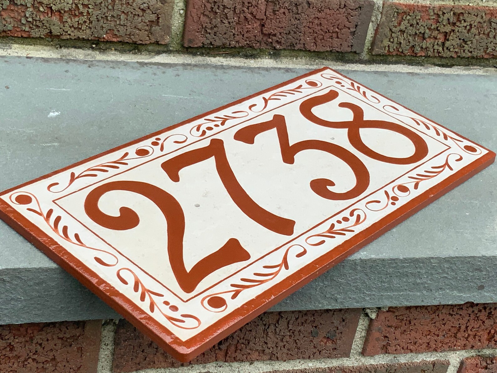 Large 5 House Numbers Custom Address Tiles Decorative Etsy