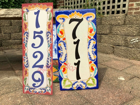HN1036 Small Plain Numbers Rectangular Address Plaque