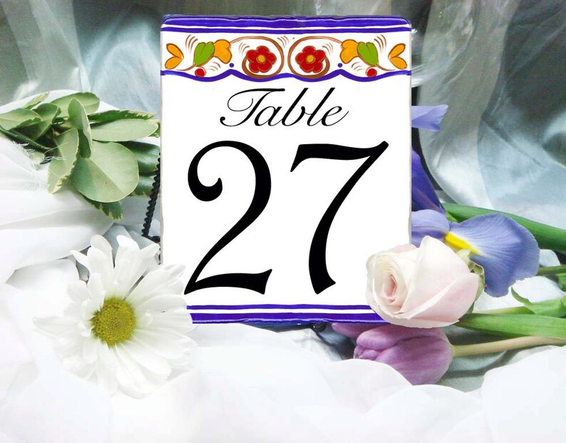 Ceramic Wedding Table Numbers Italian Wedding Table Decor Etsy
