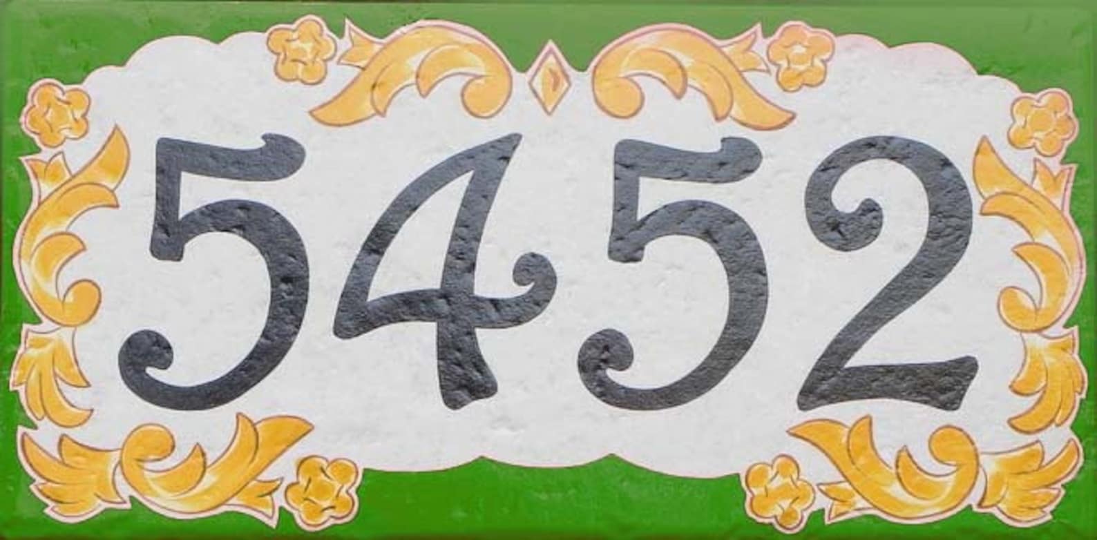 House number plaque house numbers address sign Italian Etsy
