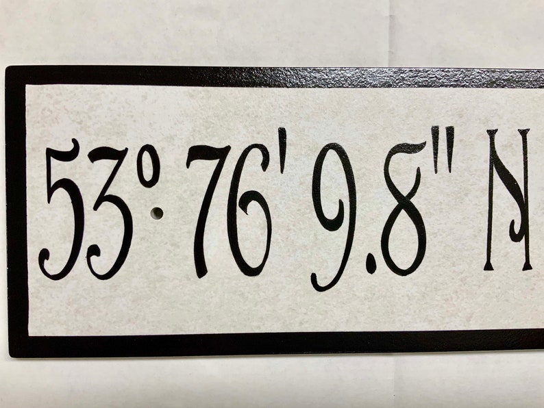 Coordinates Sign Latitude and Longitude GPS Coordinates Etsy