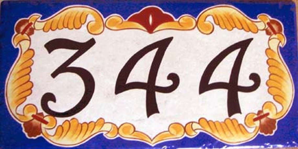 House Number Plaques Hand Painted Italian House Numbers Etsy