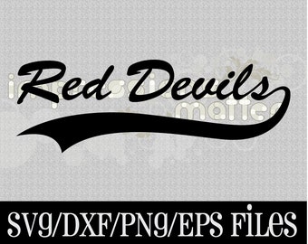Red Devils Cut File Etsy