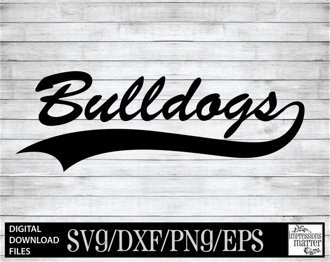 Bulldogs Script SVG DXF: Sports Team Logo (digital Download) - Etsy