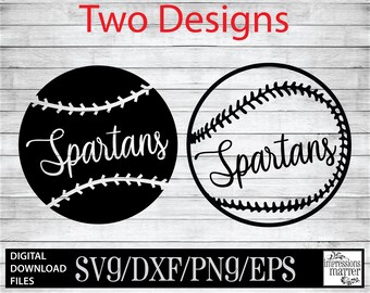 Spartans Baseball Softball SVG: Team Logo Mascot (Digital Download)