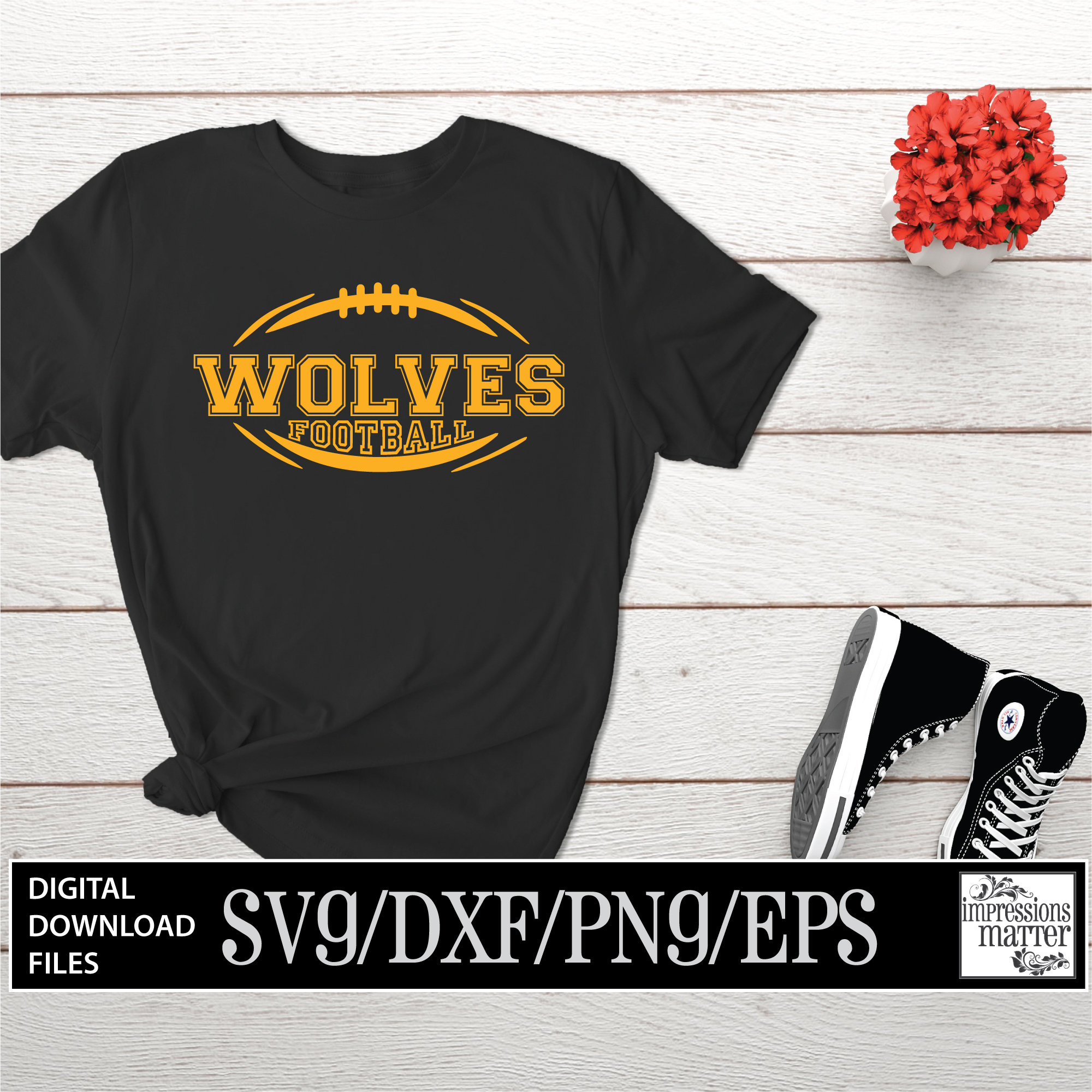 Wolves Football Svg Pattern Wolves Football Logo SVG DXF: Mascot Team Digital File (digital ...