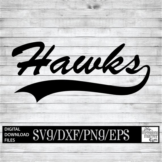 Hawks Script Digital Art File SVG and DXF File for Cricut Etsy