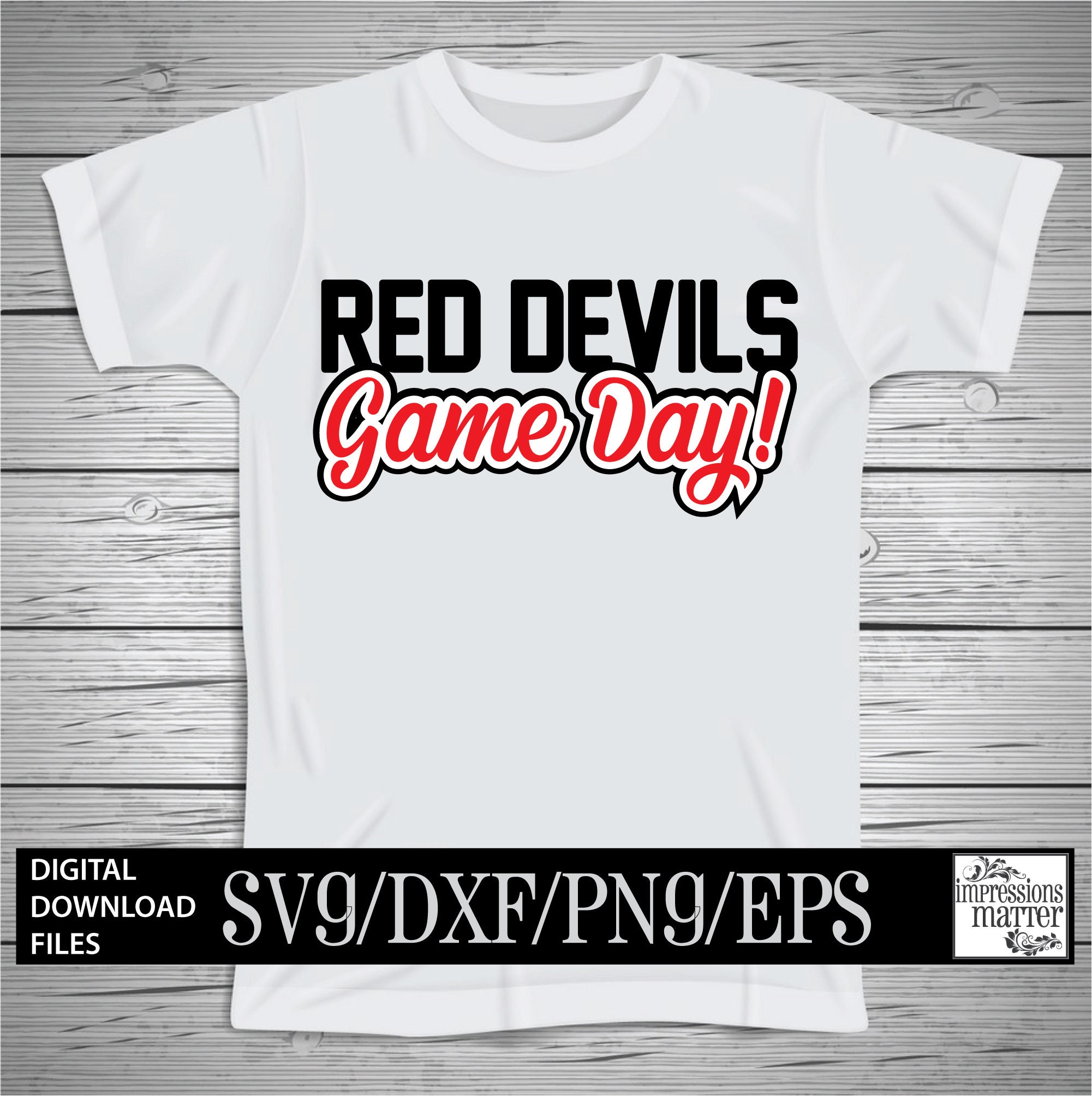 Red Devils Game Day SVG: Sports Team Logo (digital Download) - Etsy