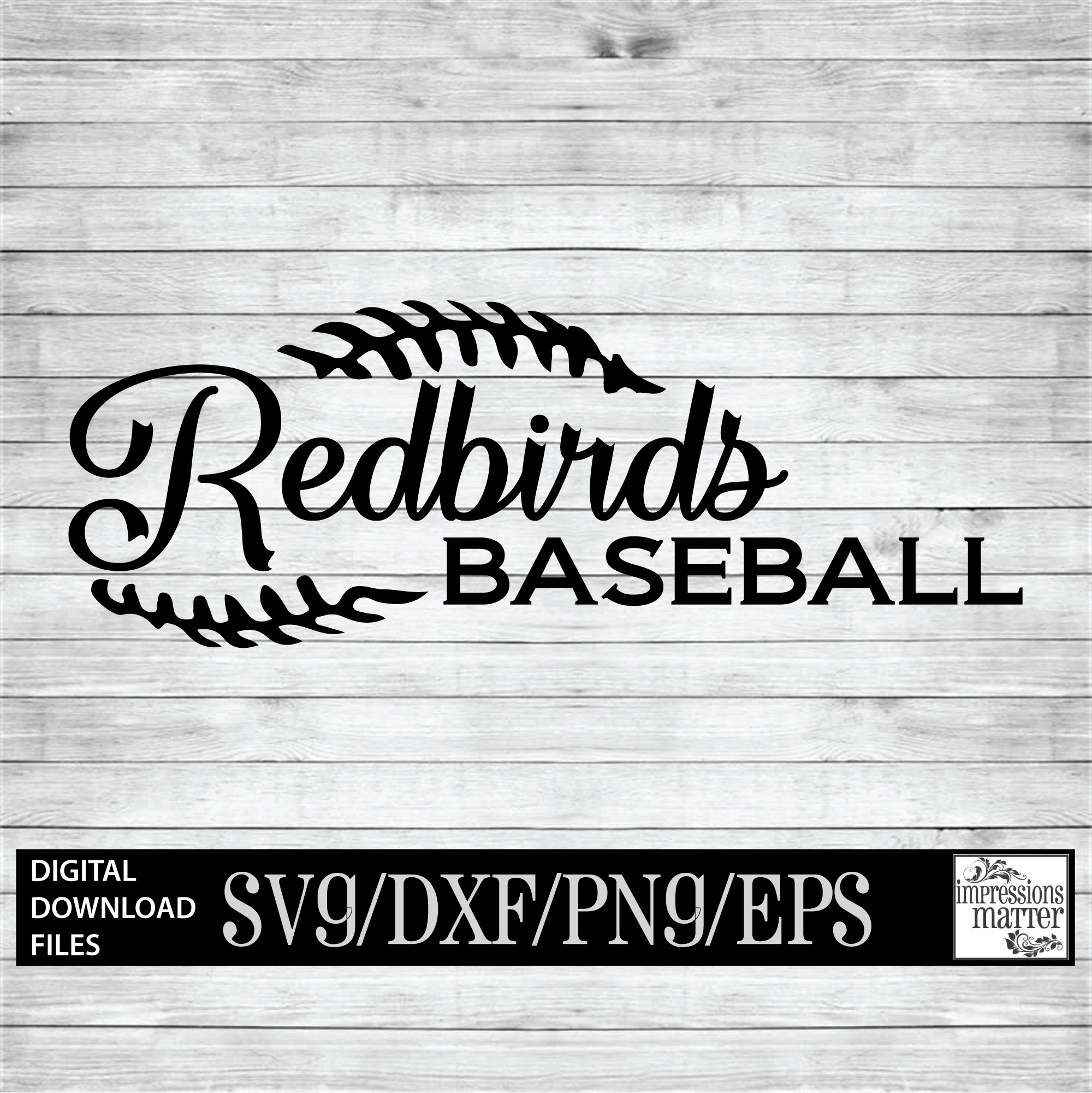 Redbirds Baseball Digital Art File SVG and DXF File for - Etsy