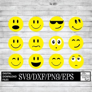 Emoji - Digital Art File - SVG and DXF File for Cricut & Silhouette - Digital Download
