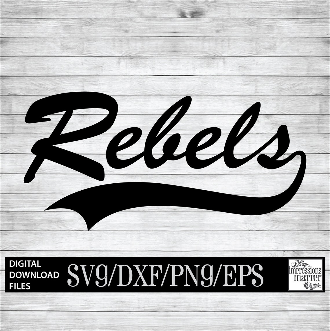 Rebels Script Digital Art File SVG and DXF File for Cricut | Etsy