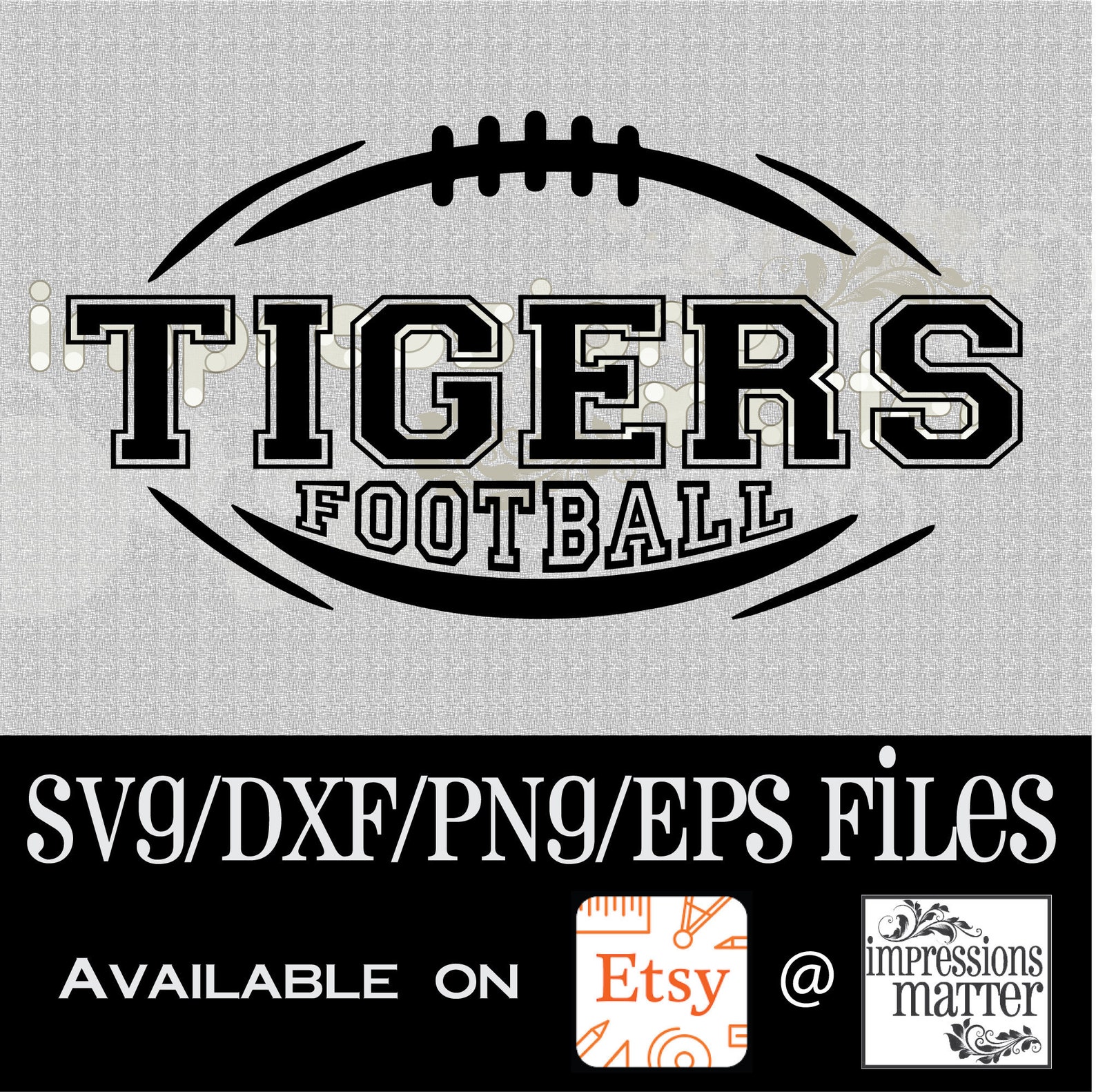 Tigers Football Digital Art File SVG and DXF File for - Etsy