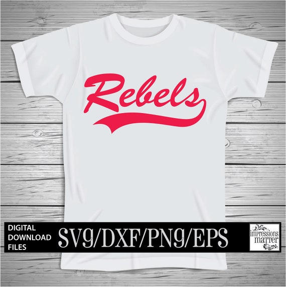 Rebels Script SVG DXF: Sports Team Logo (digital Download) - Etsy