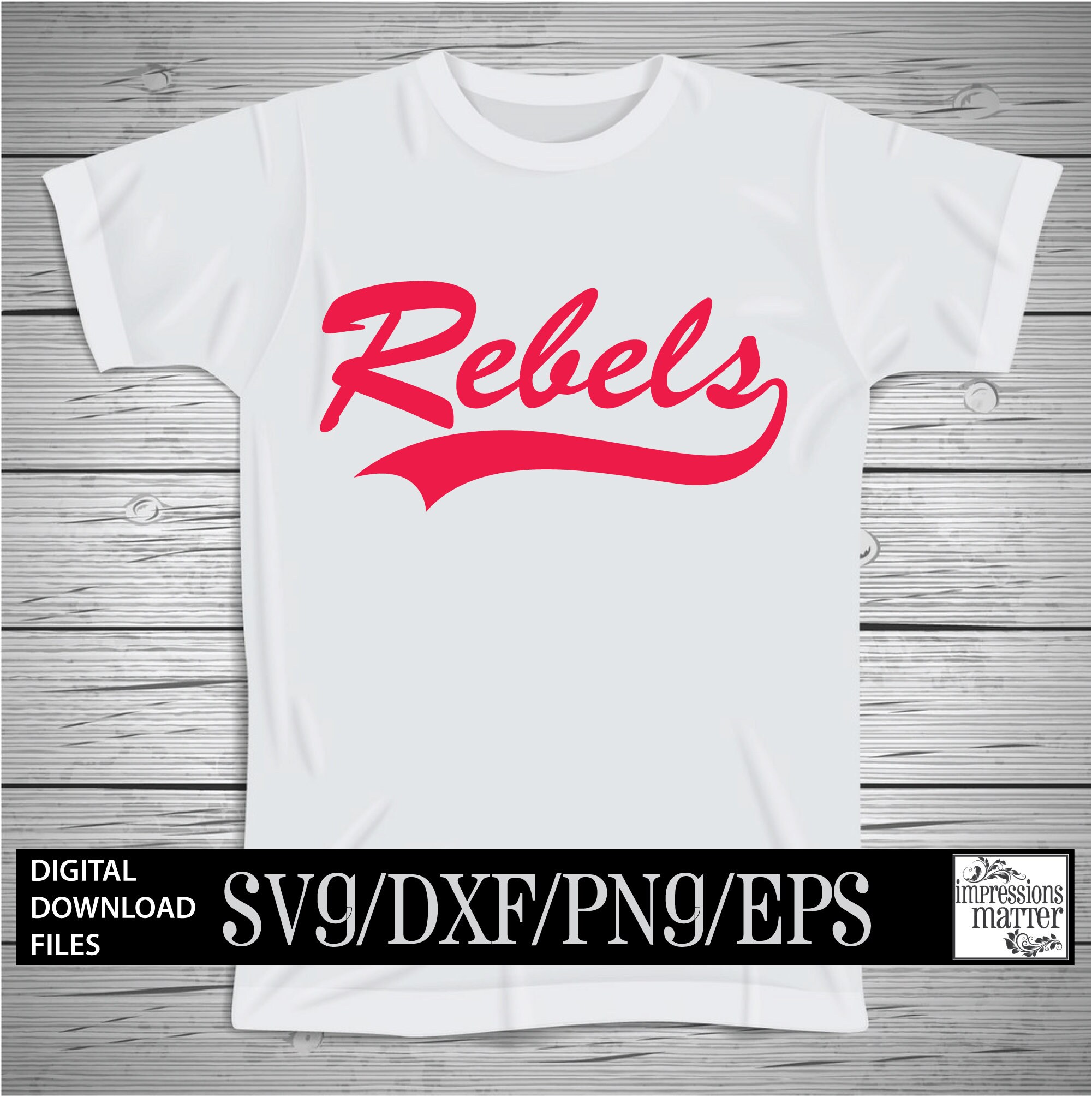 Rebels Script SVG DXF: Sports Team Logo (digital Download) - Etsy