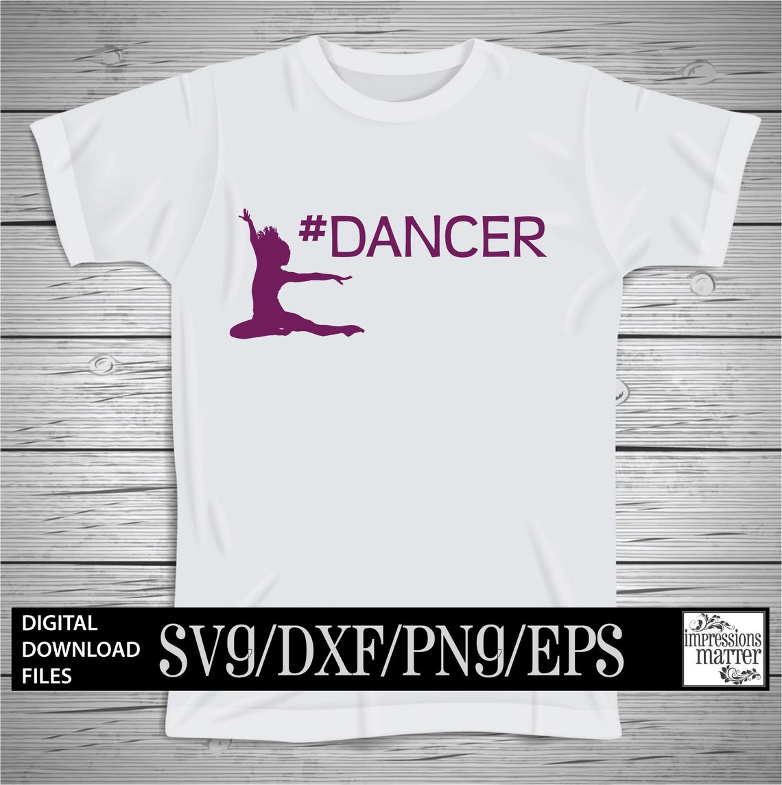 Hashtag Dancer Digital Art File SVG and DXF File for Etsy