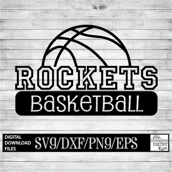 Rocket Basketball Logo Svg - Etsy