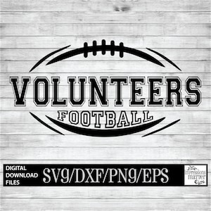 Vrijwilligers voetbal - digitaal kunstbestand - SVG- en DXF-bestand voor Cricut & silhouet - vrijwilliger voetballogo mascotte team digitale download