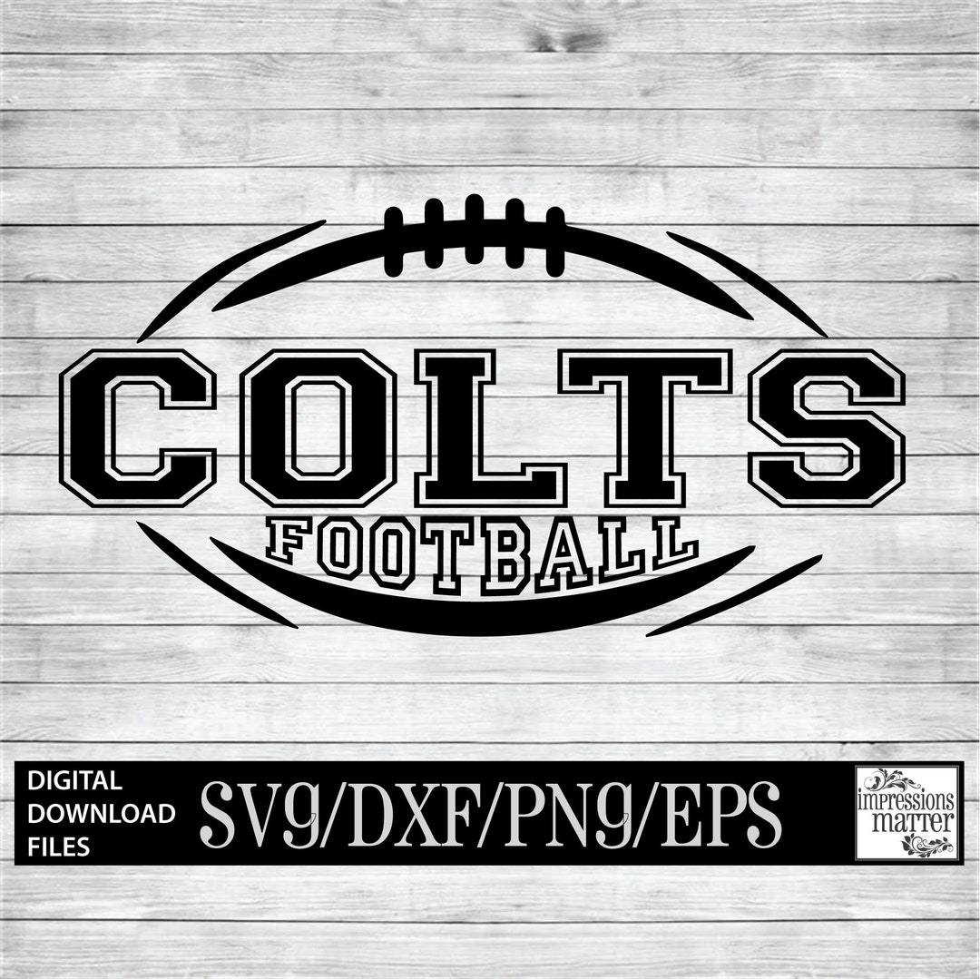 Colts Football Logo SVG DXF: Mascot Team Digital File (digital Download ...