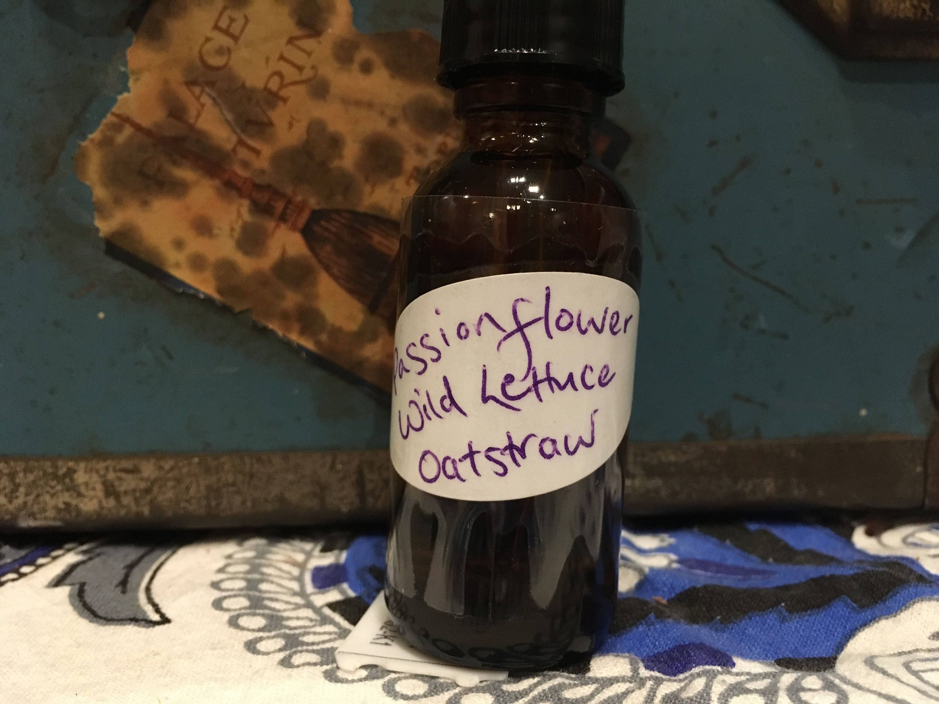 Herbal Sleep Aid: Passionflower, Wild Lettuce, Oatstraw