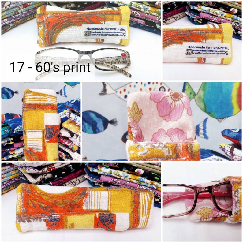 100% Cotton Glasses Case variety of designs / prints available to choose from image 9