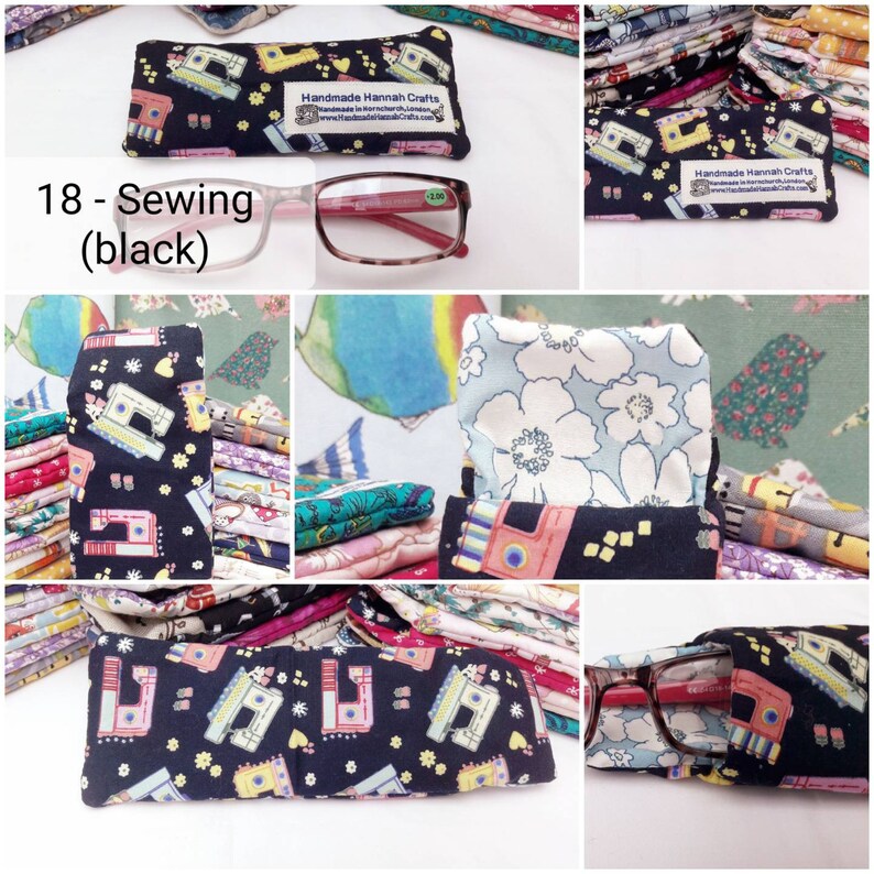 100% Cotton Glasses Case variety of designs / prints available to choose from image 10